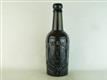 23327 Old Antique Black Glass Beer Bottle Stout Pictorial Newcastle Reid
