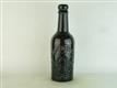23333 Old Antique Black Glass Beer Bottle Stout Pictorial Newcastle Bradford