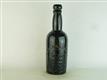 23334 Old Antique Black Glass Beer Bottle Stout Pictorial Newcastle Bradley
