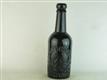 23340 Old Antique Black Glass Beer Bottle Stout Pictorial Newcastle Bradford