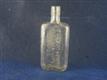 54786 Old Antique Glass Bottle Whisky Pub Hip Flask Hull Linsley