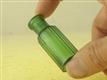 54502 Old Vintage Antique Glass Poison Bottle Hexagnol NTB Small Green