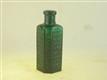 54497 Old Vintage Antique Glass Poison Bottle Lewis Towers Patent Flat back