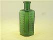 54496 Old Vintage Antique Glass Poison Bottle Lewis Towers Patent Flat back