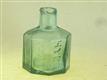 54828 Old Vintage Antique Glass Ink Bottle Inkwell Sheared Lip Blue Hyde London