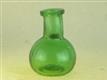 54832 Old Antique Vintage Glass Bottle Perfume Hair Oil Cream Pot lid Green