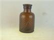 54836 Old Vintage Antique Glass Poison Bottle Bleach Brown Lysol NTB