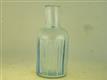 54838 Old Vintage Antique Glass Poison Bottle Sheraed Lip Cornflower Blue