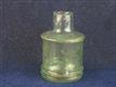 54853 Old Vintage Antique Glass Ink Bottle Inkwell Round Barrel BB