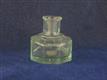 54857 Old Vintage Antique Glass Ink Bottle Inkwell Octagonal Tent EARLY