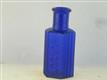 54889 Old Antique Glass Poison Bottle Medicine Cure Hexagonal RARE SIZE