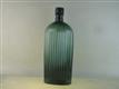 54901 Old Antique Glass Poison Bottle Medicine Bleach Ribbed Oval SUPERB COLOUR