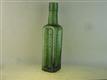 54903 Old Vintage Antique Glass Bottle Condiment Sauce Fletchers CRUDE SWIRLY