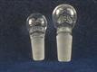 2 x Crystal Skull Poison Glass Bottle Stoppers Dias Muertos Antique Fit