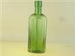 54569 Old Vintage Antique Glass Poison Bottle Jeyes fluid Green swirly