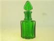 54521 Old Vintage Antique Glass Bottle Perfume Stopper Green Zenobia