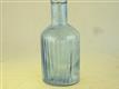 54507 Old Vintage Antique Glass Poison Bottle Ice Blue Swirly Sheared Lip