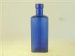 54506 Old Vintage Antique Glass Poison Bottle Cobalt Blue Sulpholine