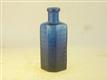 54504 Old Vintage Antique Glass Poison Bottle Lewis Towers Patent Flat back