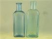 54401 Old Vintage Antique Glass Bottle Medicine Cure Veno's Lung Tonic ICE BLUE