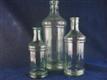 54437 Old Vintage Antique Glass Ink Bottle Inkwell Master Coltrane Liverpool x3