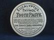 55044 Old Vintage Antique Printed Jar Pot Lid Tooth Paste Eucalyptus London
