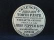 55074 Old Vintage Antique Printed Jar Pot Lid Tooth Paste Cracrofts London