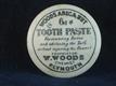 55078 Old Vintage Antique Printed Jar Pot Lid Tooth Paste Woods