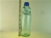 55032 Old Antique Glass Bottle Codd Patent Mineral Water Blue Lip Long Eaton
