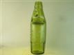 55130 Old Antique Glass Bottle Codd Patent Mineral Amber Keystone Birmingham