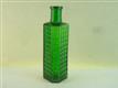 55197 Old Vintage Antique Glass Bottle Cure Poison Taylors Patent green NTB