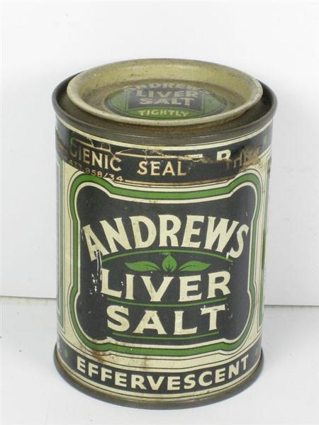 Old Tin for Andrews Liver Salts No Longer Available