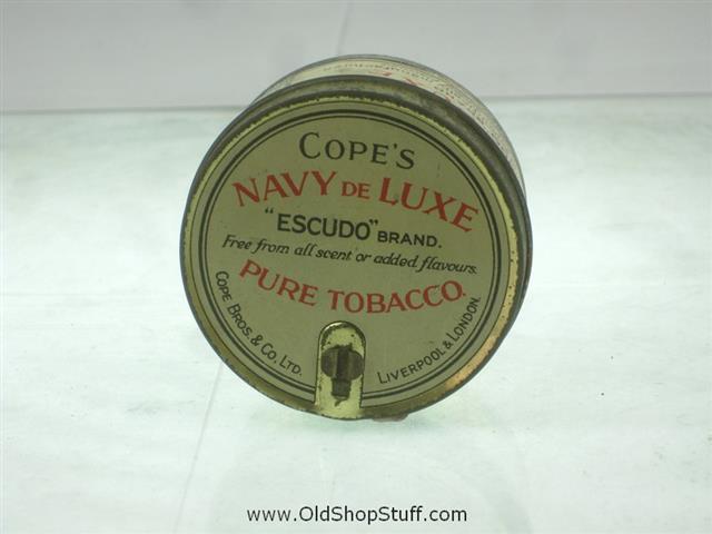 Old Shop Stuff | Old-tobacco-cigarette-tin-Copes-Navy-de-Luxe-Escudo