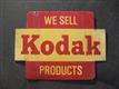 Old Vintage Antique Enamel Sign Shop Advert Kodak Camera Film