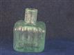 54849 Old Vintage Antique Glass Ink Bottle Inkwell Square Pen Rest Tent Fields