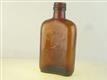 54566 Old  Antique Glass Bottle Whisky Spirits Hip Flask Banks Wolverhampton